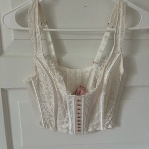 Victoria's Secret Lace Corset Top - Cream